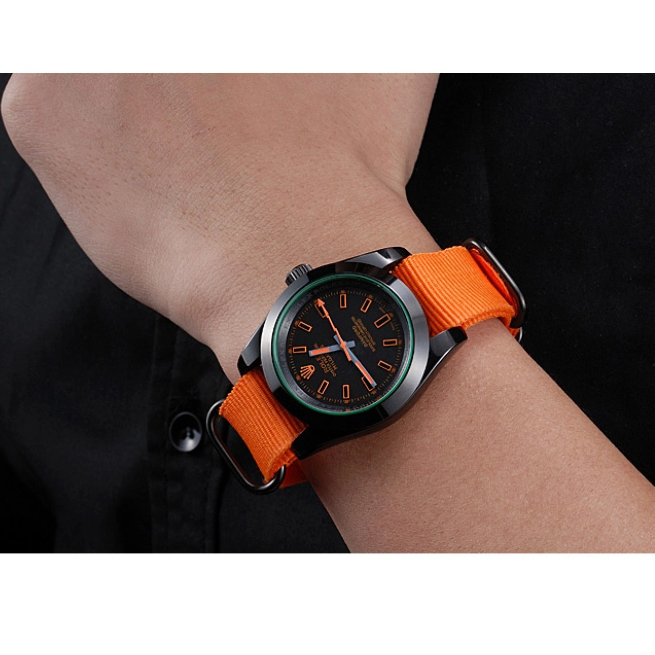 Good copy rolex watches Bamford Nylon Strap Rolex Milgauss Orange 622003 0817
